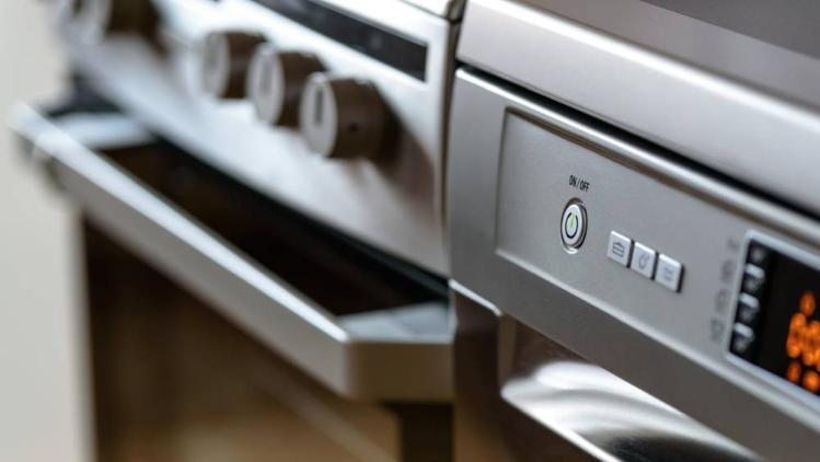 Close-up photo of a dishwasher