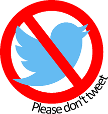 Please don't tweet  logo