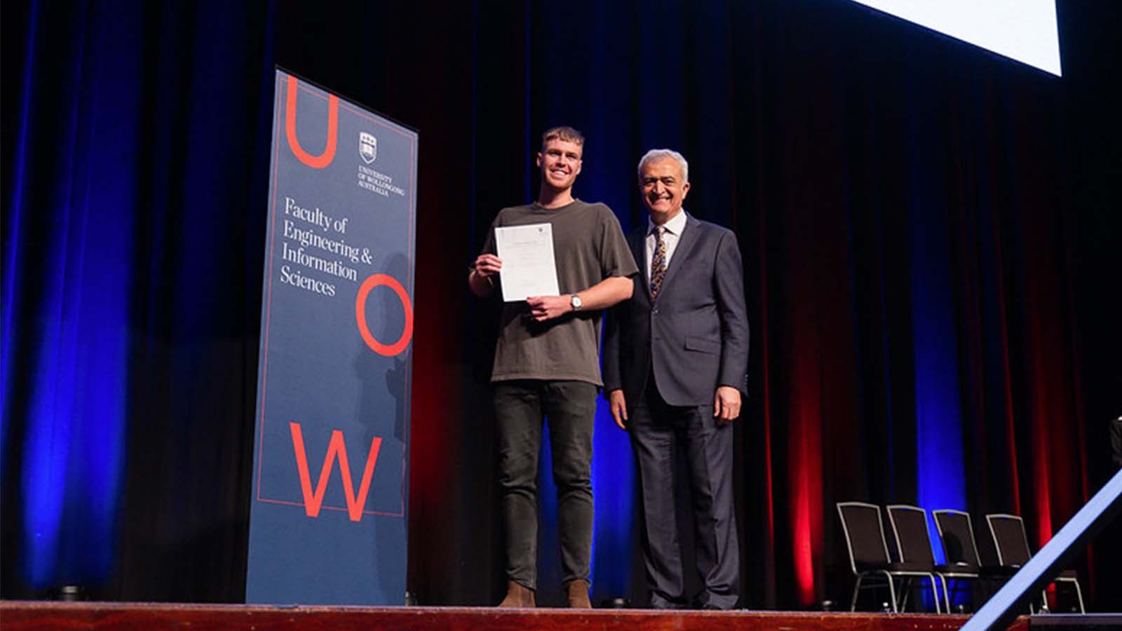 Sean received a university prize during his degree for the highest mark in a subject. Picture: supplied