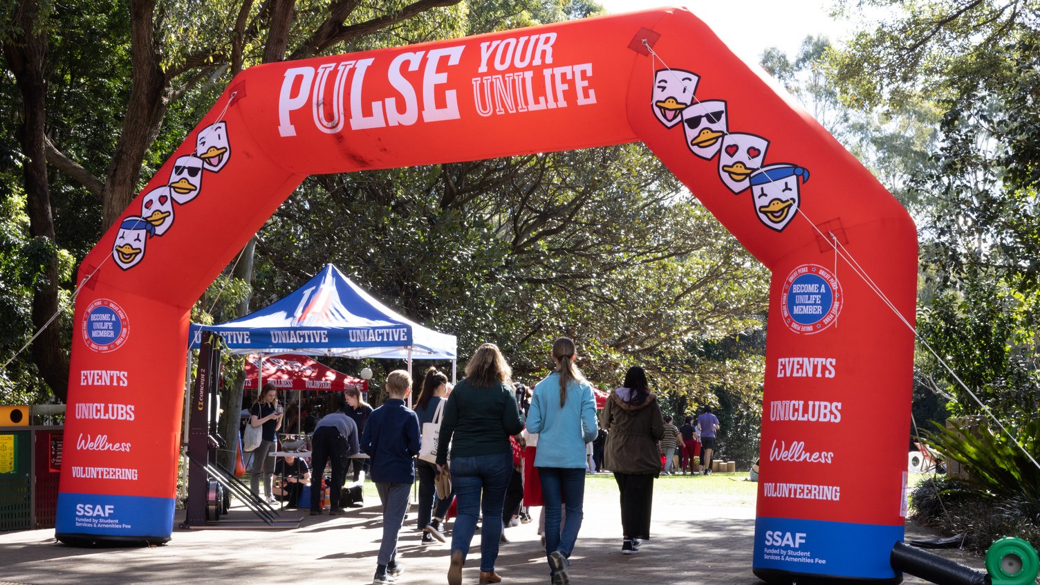 The Pulse inflatable arch way at Orientation