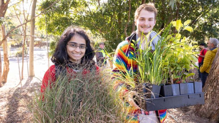 Tree planting event at Wollongong campus_volunteers