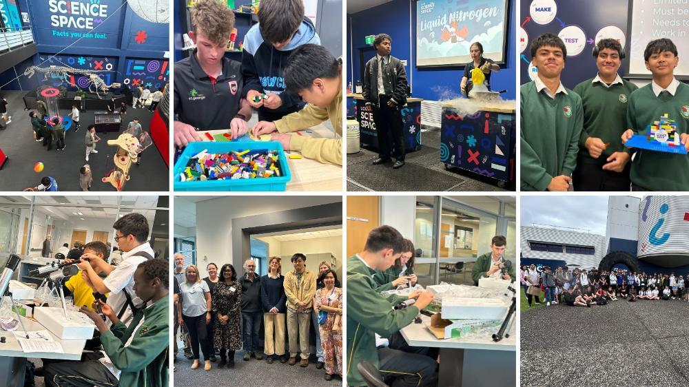 A collage of photos of high school students participating in a series of activities for the UOW STEM Day hosted by UOW School of Physics. Photos: Dr Shaila Akhter