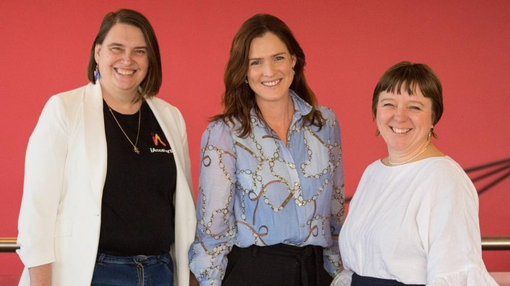 Dr Tamantha Stutchbury, Ainslie Tweedie and Natasha Berta from the iAccelerate RISE team.